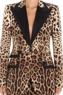 Dolce & Gabbana Leopard Print Blazer - Multi -Cheap Vestureo Store bd21a36b2571d1f454cf50350ccd960a