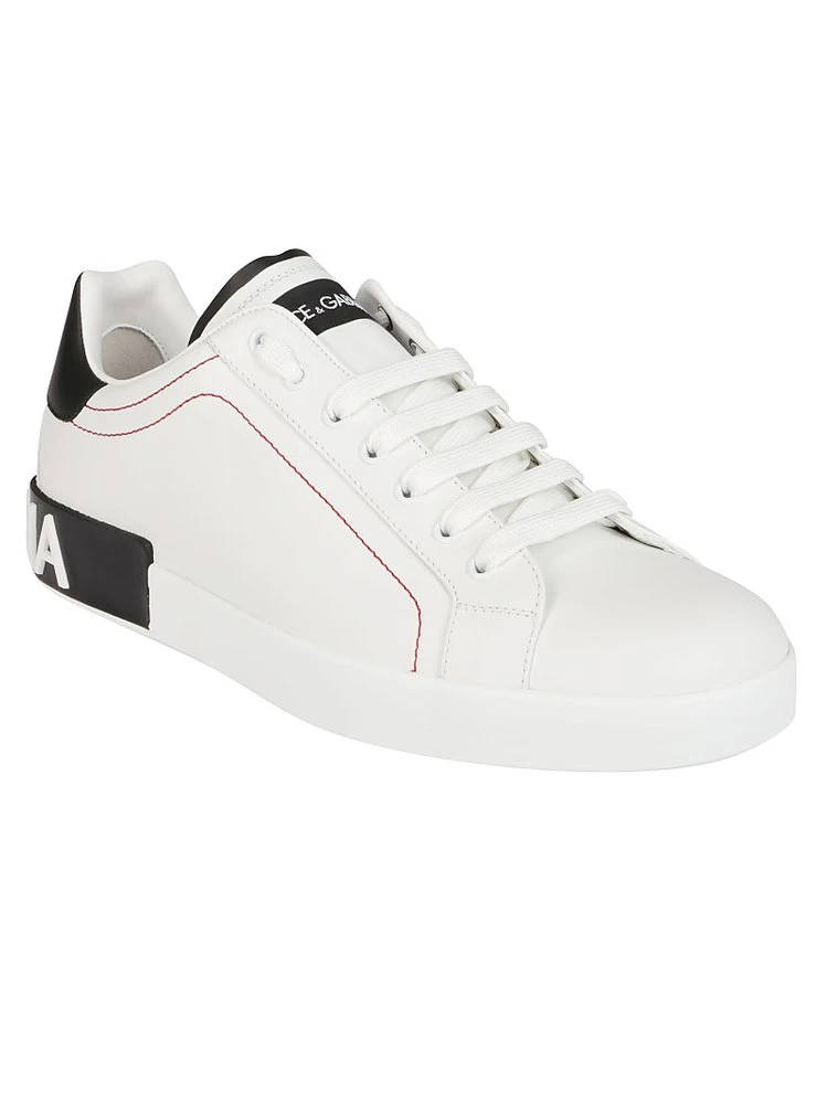 Dolce & Gabbana Portofino Lace-Up Sneakers - White 2 Dolce & Gabbana Portofino Lace-Up Sneakers - White - Image 2
