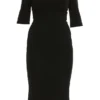 ( New Season ) Dolce & Gabbana Cut-Out Jersey Midi Dress - Black