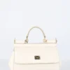 ( New Season ) Dolce & Gabbana Sicily Small Tote Bag - White