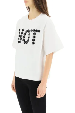 ( New Season ) Dolce & Gabbana Embellished Crewneck T-Shirt - White -Cheap Vestureo Store bdc38b4b4d9d7c1597e99a514eef9f0b