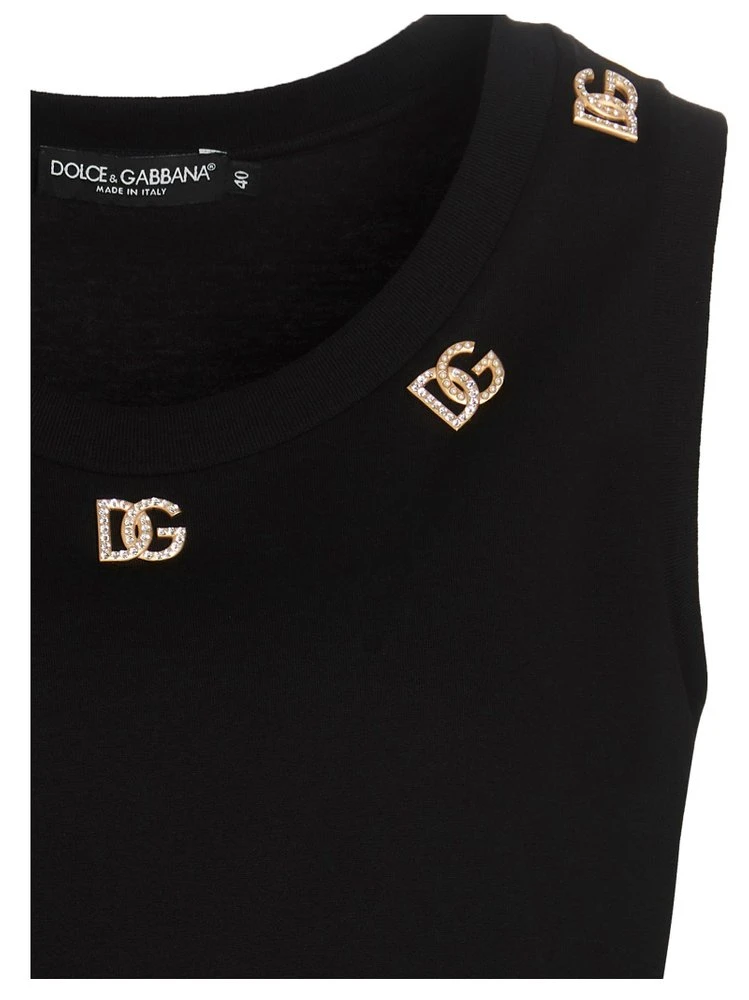 Dolce & Gabbana Logo Plaque Crewneck Jersey Top - Black 7 Dolce & Gabbana Logo Plaque Crewneck Jersey Top - Black - Image 7