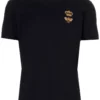 ( New Season ) Dolce & Gabbana Logo Embroidered T-Shirt - Black