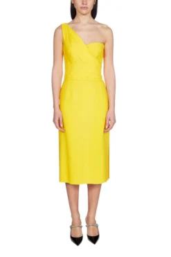 Dolce & Gabbana One-Shoulder Midi Dress - Yellow -Cheap Vestureo Store bf227c8e5e16ed4601d8ddd23d4f81d5