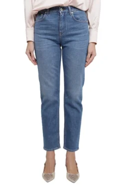 ( New Season ) Dolce & Gabbana Slim Fit Cropped Jeans - Blue