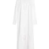 ( New Season ) Dolce & Gabbana Perforated Maxi Shirt Dress - White
