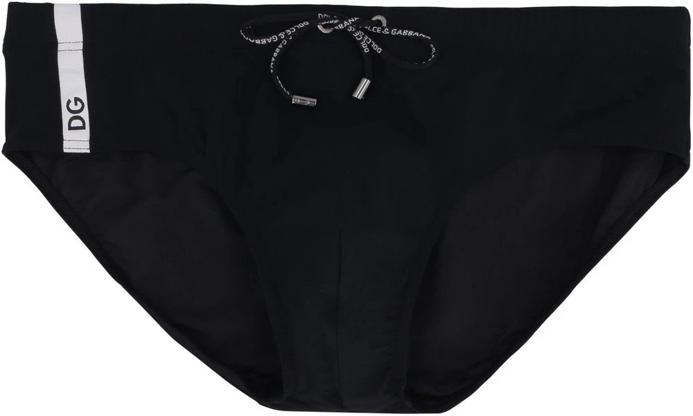 Dolce & Gabbana Logo Swimming Briefs - Black 1 Dolce & Gabbana Logo Swimming Briefs - Black