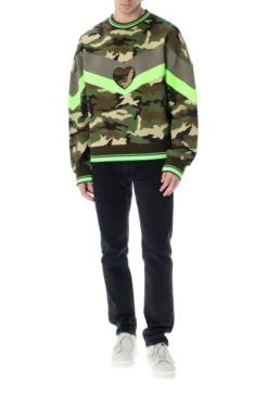 ( New Season ) Dolce & Gabbana Logo Plaque Camouflage Sweatshirt - Green -Cheap Vestureo Store c273f2fc0fd4675cb47deb35bb246c0d