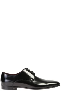 Dolce & Gabbana Pointed Toe Lace-Up Shoes - Black