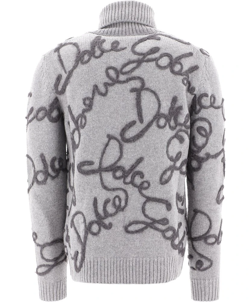 Dolce & Gabbana Logo Embroidered Turtleneck Jumper - Multi 2 Dolce & Gabbana Logo Embroidered Turtleneck Jumper - Multi - Image 2