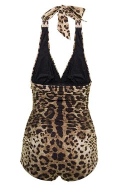 ( New Season ) Dolce & Gabbana Leopard Printed V-Neck Swimsuit - Multi -Cheap Vestureo Store c2d11c953de45de174aa08fccd4e28d4