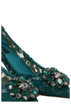 ( New Season ) Dolce & Gabbana Embellished Pointed Toe Lace Pumps - Green 7 ( New Season ) Dolce & Gabbana Embellished Pointed Toe Lace Pumps - Green -Cheap Vestureo Store c3a8d3246eeb809cbd3e4fe23cdd3898