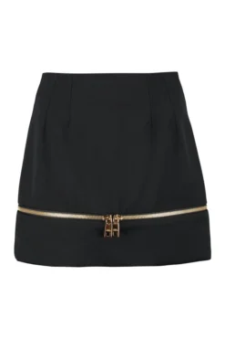 Dolce & Gabbana Zip Detail Mini Skirt - Black