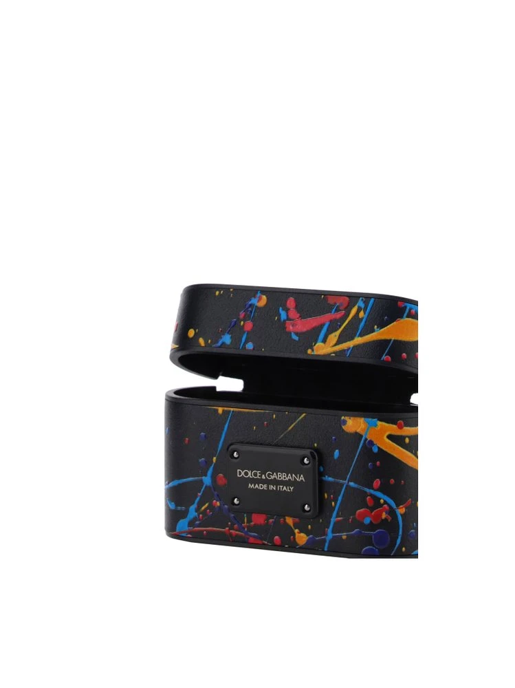 ( New Season ) Dolce & Gabbana Logo Detailed Airpods Case - Black 3 ( New Season ) Dolce & Gabbana Logo Detailed Airpods Case - Black - Image 3