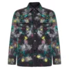 ( New Season ) Dolce & Gabbana Marbled Print Denim Shirt - Multi