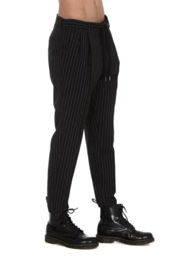 Dolce & Gabbana Pinstripe Drawstring Trousers - Black -Cheap Vestureo Store c460edfc9ad6c704c5f103adfca8b4bf