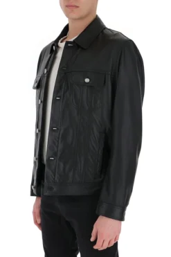 Dolce & Gabbana Buttoned Leather Jacket - Black -Cheap Vestureo Store c4a5329c967dc96b71a69dd33bebaedf