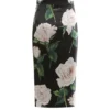 ( New Season ) Dolce & Gabbana Rose Print Pencil Skirt - Multi