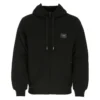 Dolce & Gabbana Logo Patch Drawstring Hoodie - Black