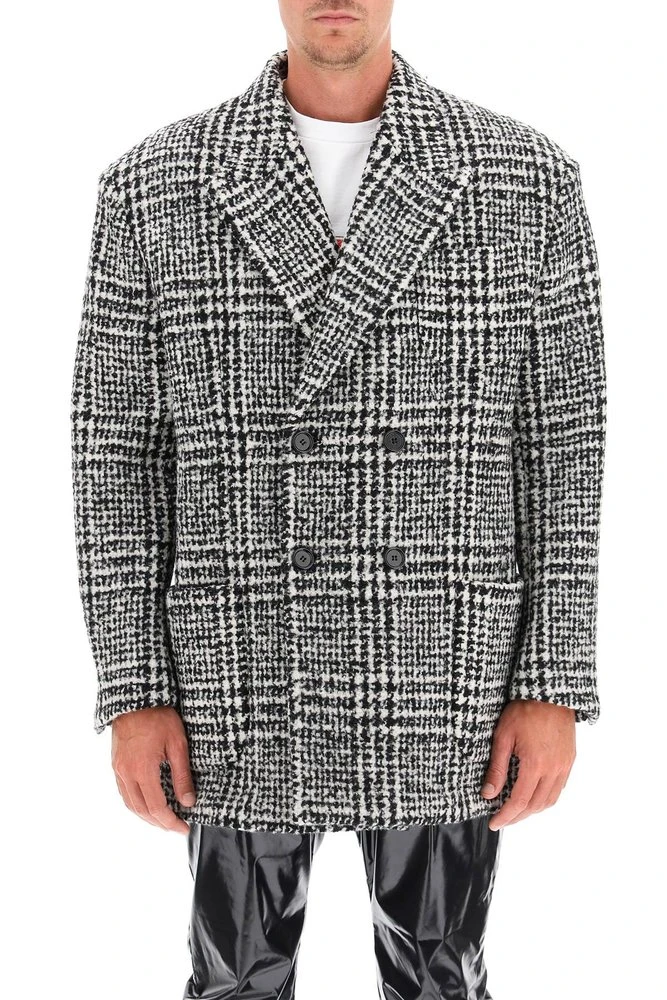Dolce & Gabbana Houndstooth Double-Breasted Coat - Multi 3 Dolce & Gabbana Houndstooth Double-Breasted Coat - Multi - Image 3