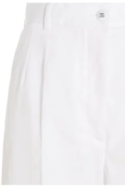 ( New Season ) Dolce & Gabbana High-Waisted Cropped Trousers - White -Cheap Vestureo Store c5f96e3ddc6a5360d577fc458b011db7