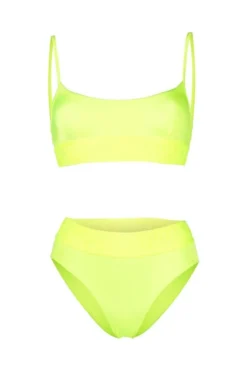 ( New Season ) Dolce & Gabbana Branded Elastic Bikini - Yellow