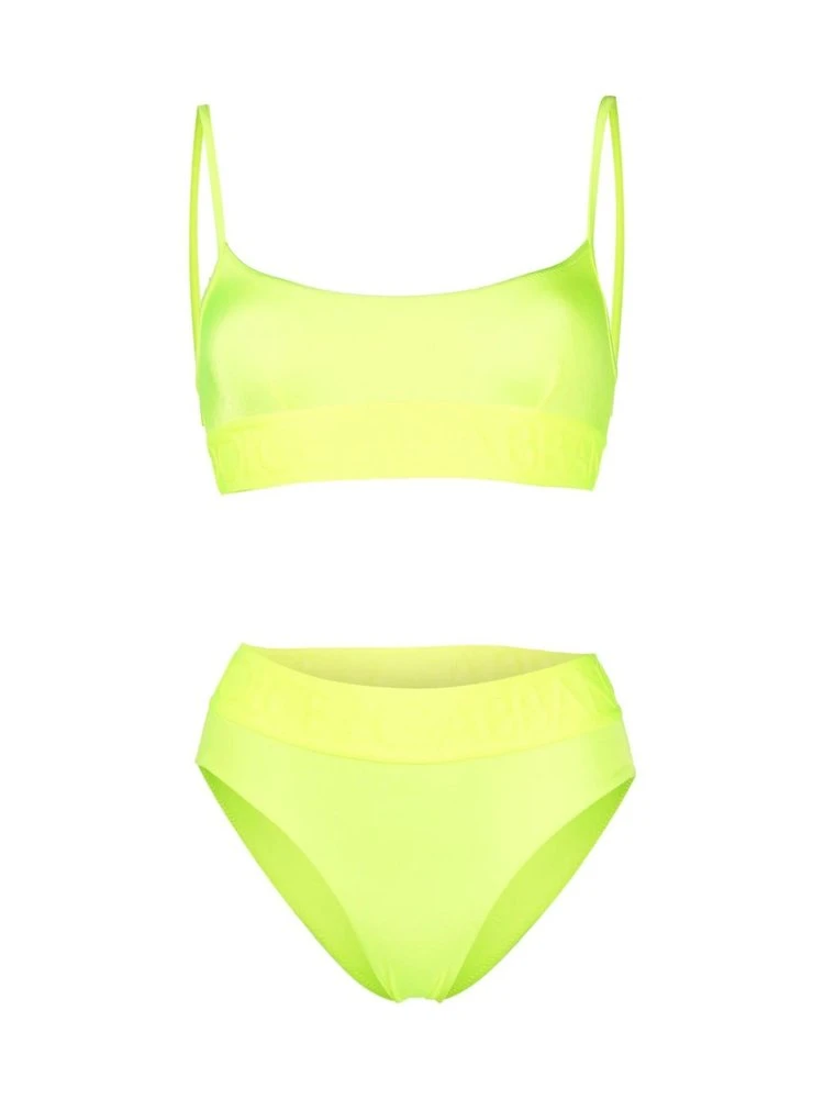 ( New Season ) Dolce & Gabbana Branded Elastic Bikini - Yellow 1 ( New Season ) Dolce & Gabbana Branded Elastic Bikini - Yellow