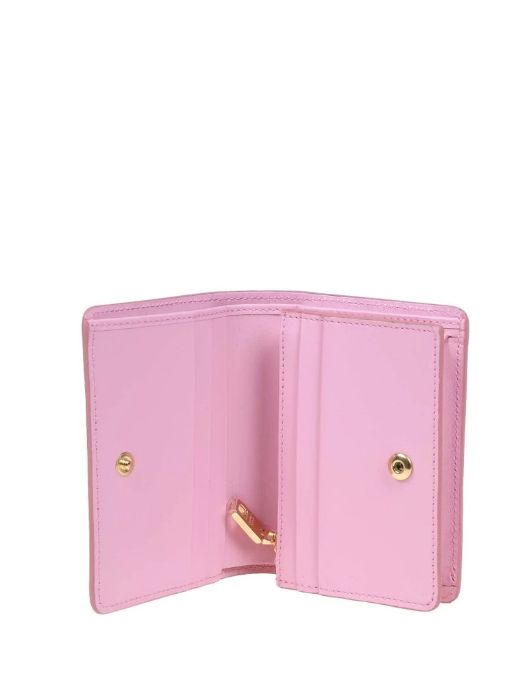 ( New Season ) Dolce & Gabbana Logo Embellished Bifold Cardholder - Pink 3 ( New Season ) Dolce & Gabbana Logo Embellished Bifold Cardholder - Pink - Image 3