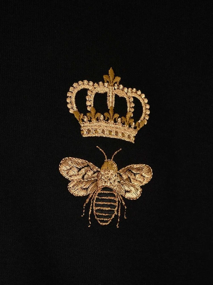 Dolce & Gabbana Bee Embroidered Hoodie - Black 7 Dolce & Gabbana Bee Embroidered Hoodie - Black - Image 7