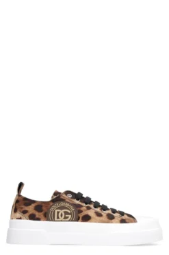 Dolce & Gabbana Portofino Leopard Printed Sneakers - Multi