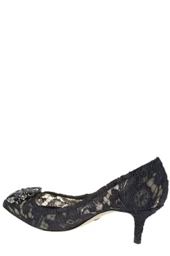 ( New Season ) Dolce & Gabbana Taormina Lace Embellished Pumps - Blue -Cheap Vestureo Store c73b4d3465689d9870552b9577a0d947