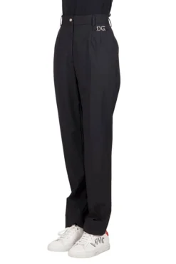Dolce & Gabbana Logo Plaque Tailored Trousers - Black -Cheap Vestureo Store c744eac89aec615f6c549c3613af477a
