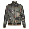 ( New Season ) Dolce & Gabbana Logo Printed Zipped Track Jacket - Green