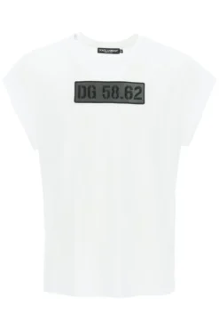( New Season ) Dolce & Gabbana Logo Patch Crewneck T-Shirt - White