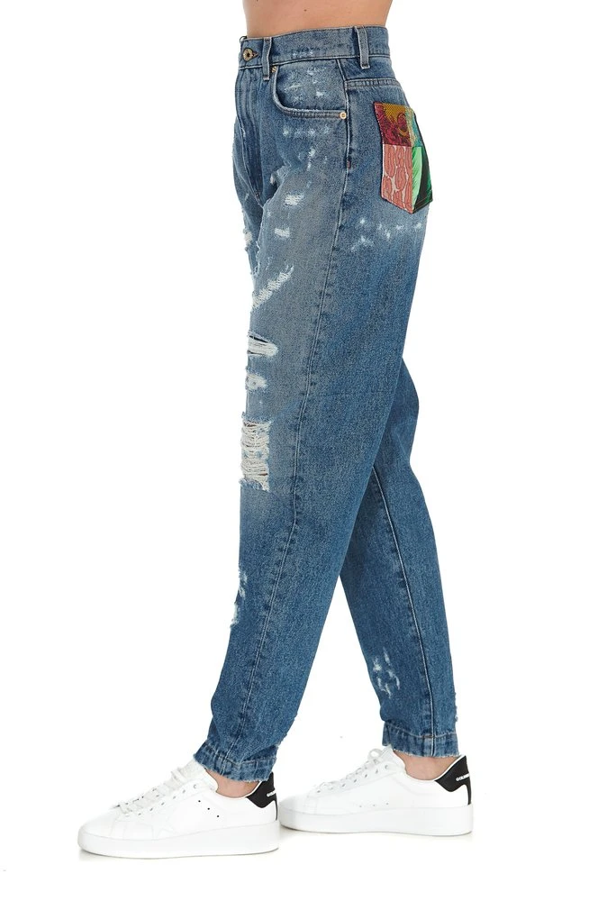 Dolce & Gabbana Distressed Straight-Leg Jeans - Blue 6 Dolce & Gabbana Distressed Straight-Leg Jeans - Blue - Image 6