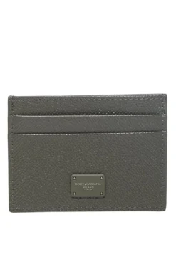( New Season ) Dolce & Gabbana Logo Plaque Cardholder - Green