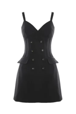 Dolce & Gabbana Double Breasted Sleeveless Top - Black