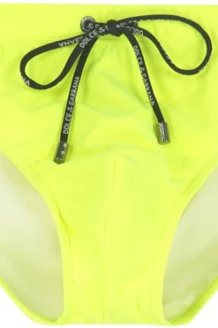 Dolce & Gabbana Logo Printed Swimming Briefs - Yellow
