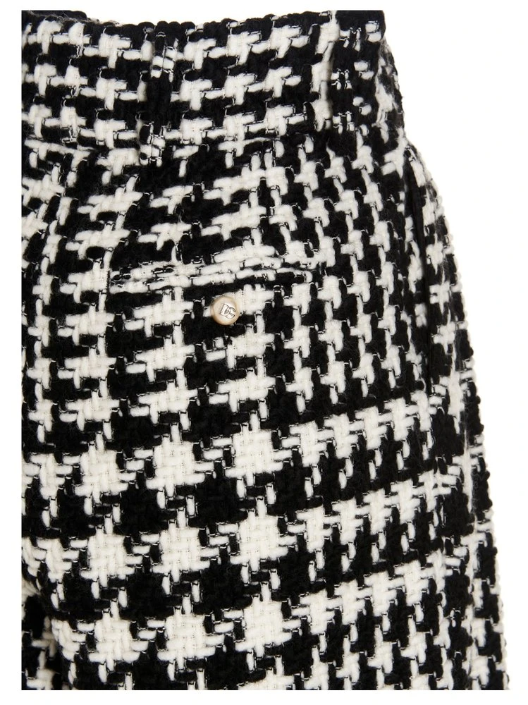 Dolce & Gabbana Houndstooth Cropped Pants - Multi 4 Dolce & Gabbana Houndstooth Cropped Pants - Multi - Image 4
