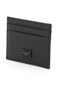 ( New Season ) Dolce & Gabbana Logo Plaque Cardholder - Black -Cheap Vestureo Store c9794e168c1ab75ef7eb884174db6905