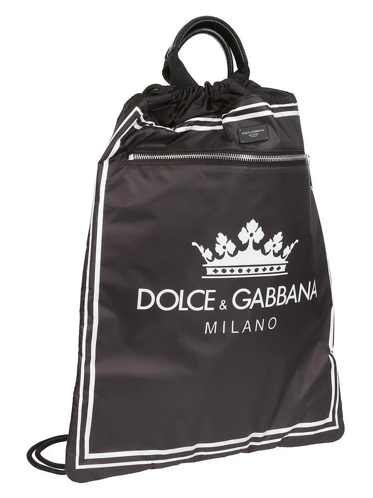 Dolce & Gabbana Logo Drawstring Backpack - Black 3 Dolce & Gabbana Logo Drawstring Backpack - Black - Image 3