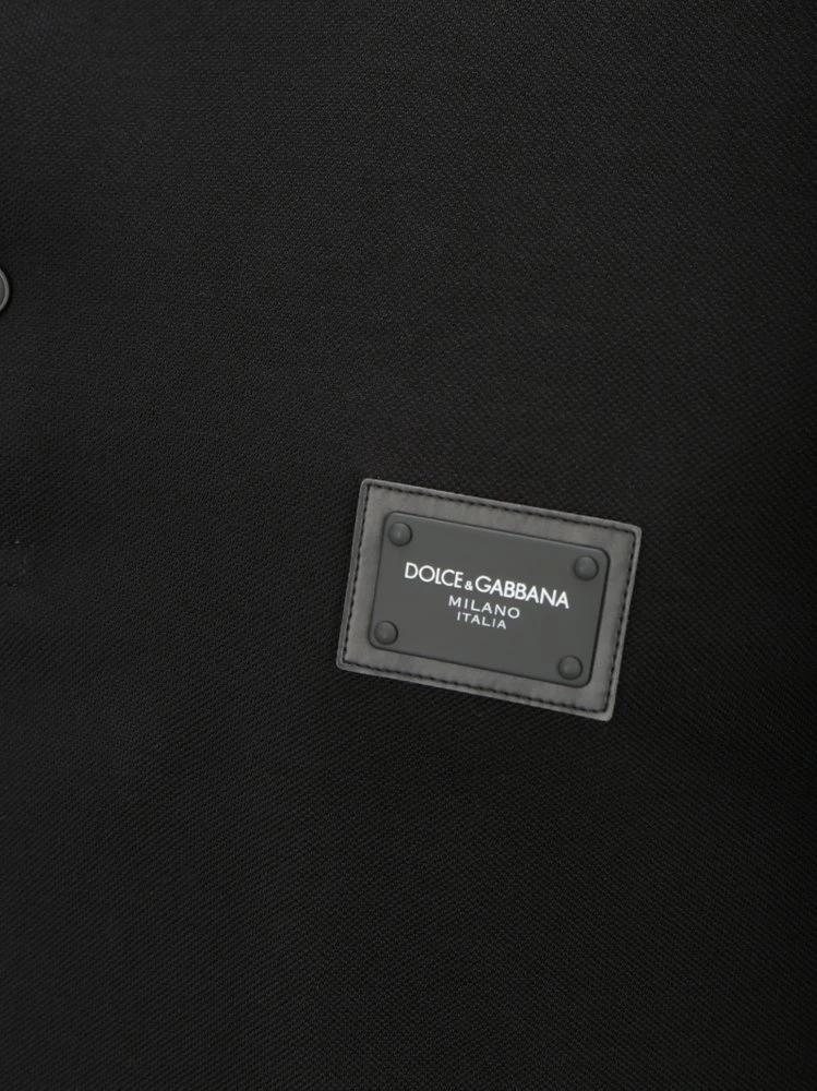 Dolce & Gabbana Logo Patch Polo Shirt - Black 6 Dolce & Gabbana Logo Patch Polo Shirt - Black - Image 6