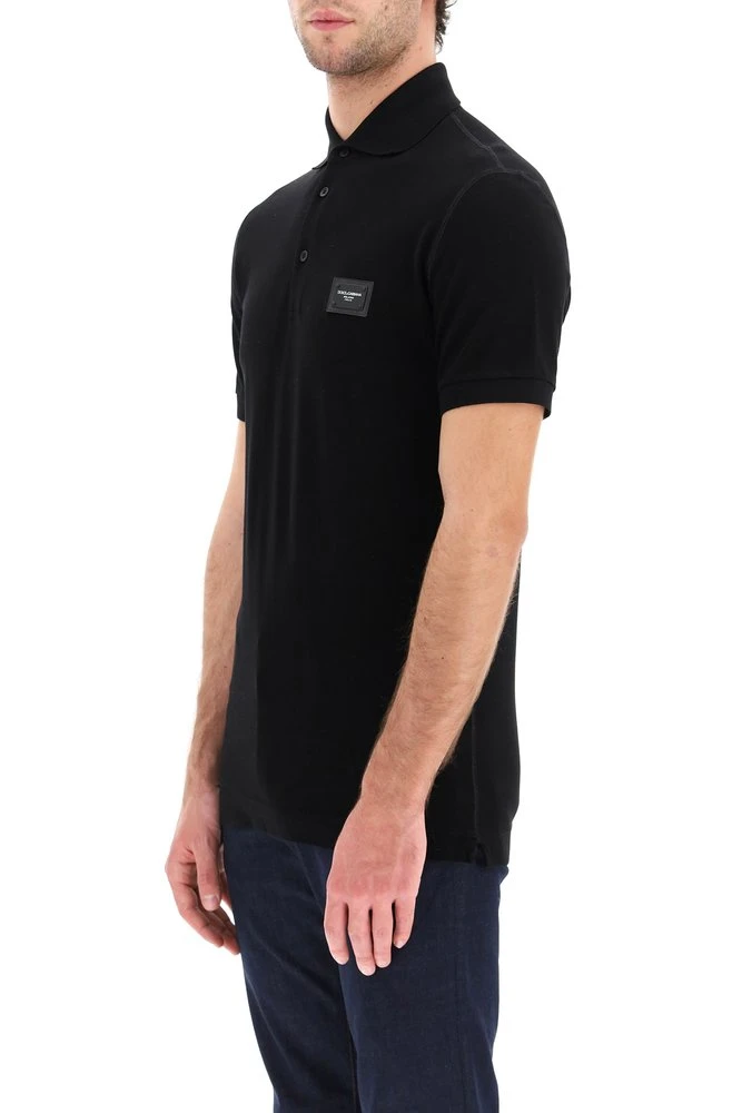 Dolce & Gabbana Logo Patch Polo Shirt - Black 5 Dolce & Gabbana Logo Patch Polo Shirt - Black - Image 5