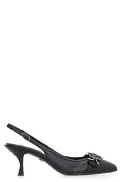 Dolce & Gabbana Devotion Buckle Embellished Slingback Pumps - Black