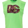 ( New Season ) Dolce & Gabbana Logo Embellished T-Shirt - Green