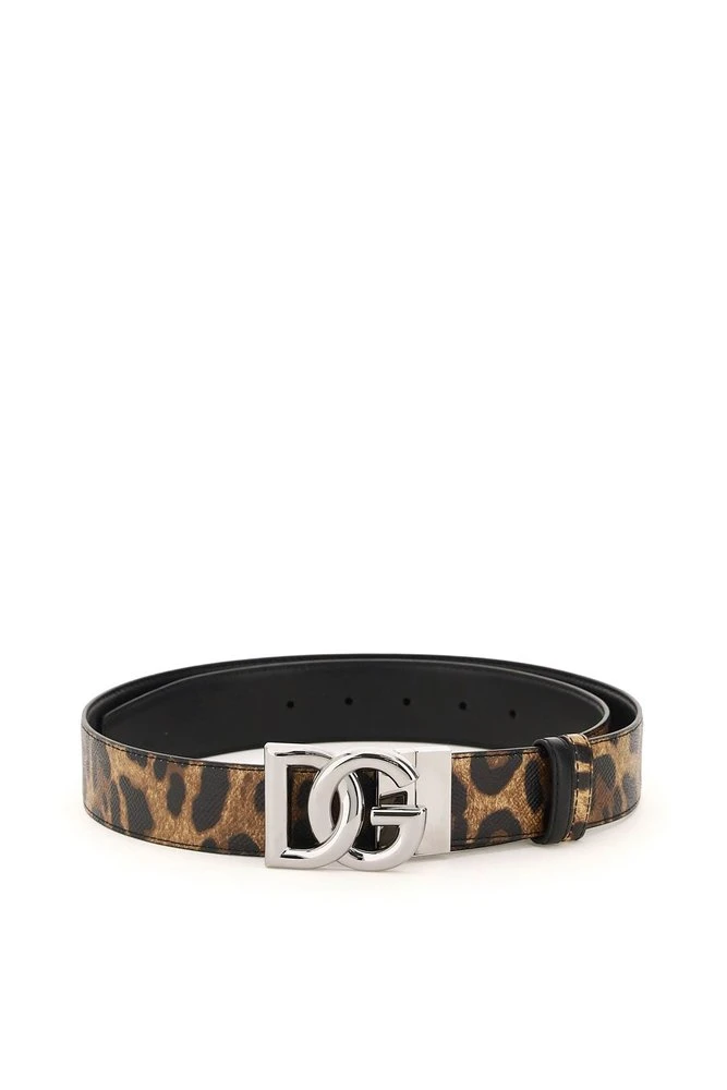 ( New Season ) Dolce & Gabbana Logo Plaque Reversible Belt - Multi 1 ( New Season ) Dolce & Gabbana Logo Plaque Reversible Belt - Multi