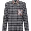 Dolce & Gabbana Check Patterned Logo Patch Shirt - Multi