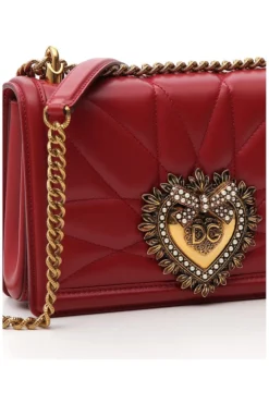 ( New Season ) Dolce & Gabbana Medium Devotion Shoulder Bag - Red -Cheap Vestureo Store cb658db178a5adb5b76c7e38e62d6b11
