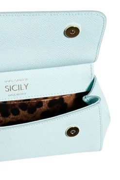 ( New Season ) Dolce & Gabbana Sicily Small Tote Bag - Blue -Cheap Vestureo Store cb9fe43f0a556381b1bcedc99c67e933