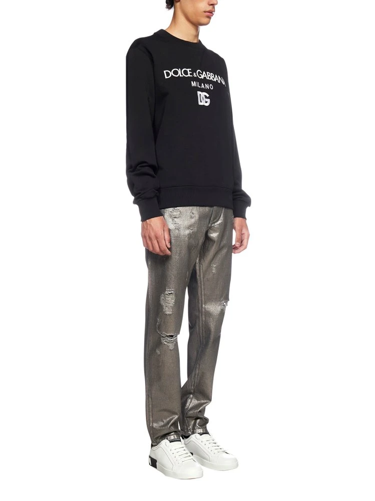 Dolce & Gabbana Logo Printed Sweatshirt - Black 5 Dolce & Gabbana Logo Printed Sweatshirt - Black - Image 5